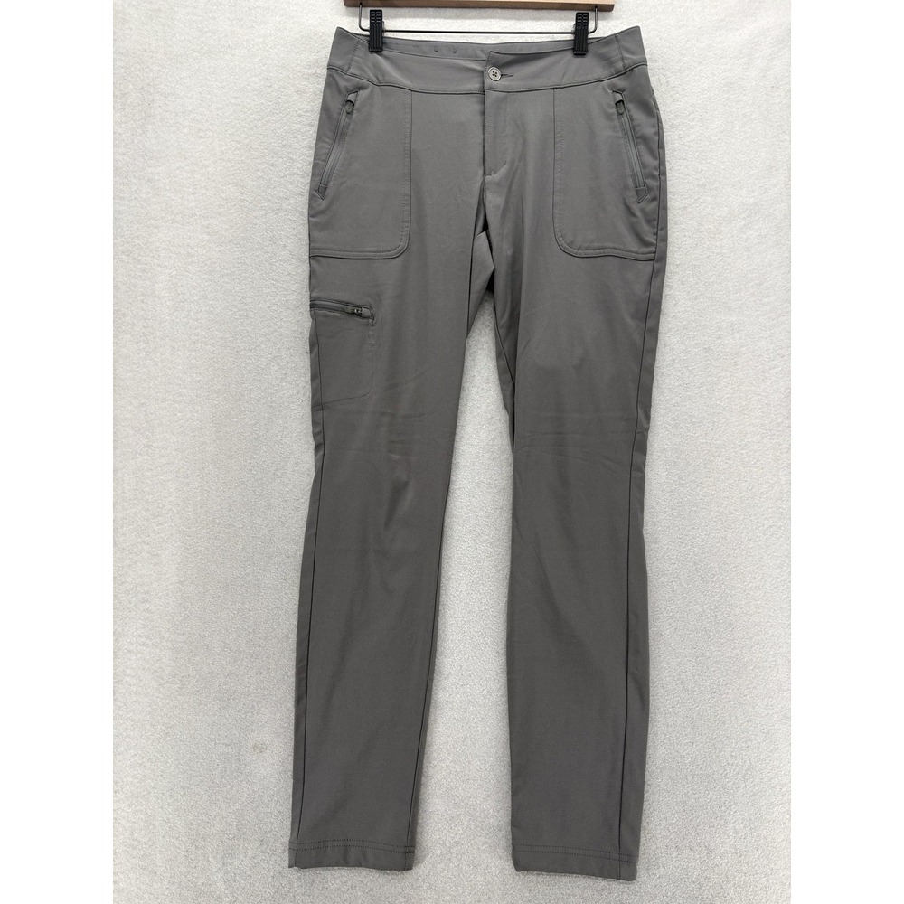 Columbia Savanna Hill Straight Leg Hiking Pants Womens 8 Gray Stretch Cargo Camp